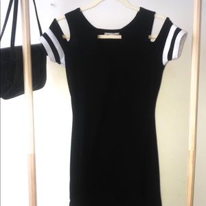 Black and White Shoulder Hole Dress